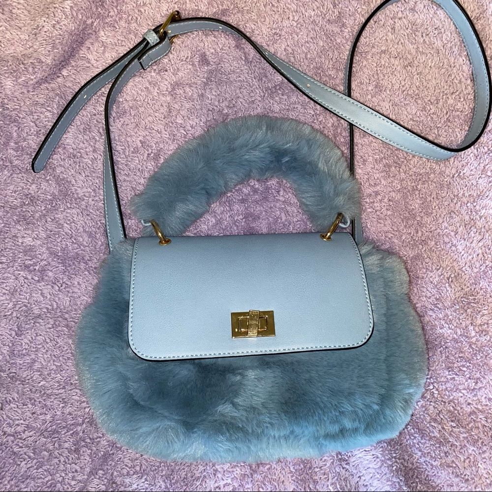 ASOS faux fur crossbody bag